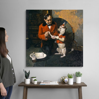 Alors que le public attend, art mural sur toile