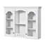 Armoire à pharmacie murale, armoire de salle de bain murale avec 2 portes en verre, armoire de rangement encastrée au-dessus de la toilette avec rangement, blanc