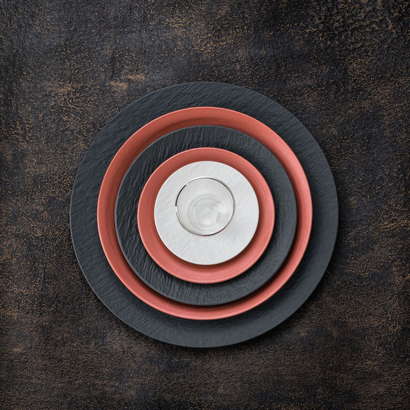 Villeroy & Boch Manufacture Rock Universal Coupe 9.75" Dinner Plate, Black