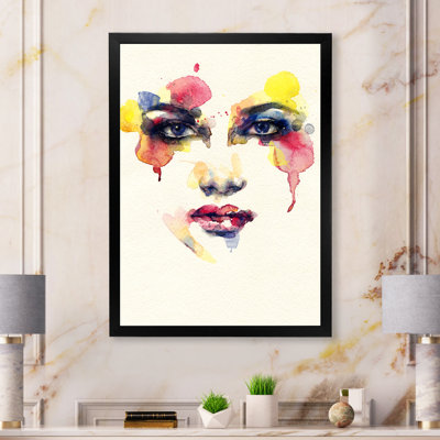 «Fashion Model With Vivid Make Up X», reproduction d'art sur toile Glam
