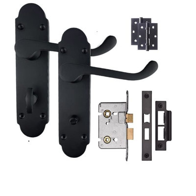 Scroll Style Bathroom Door Handles