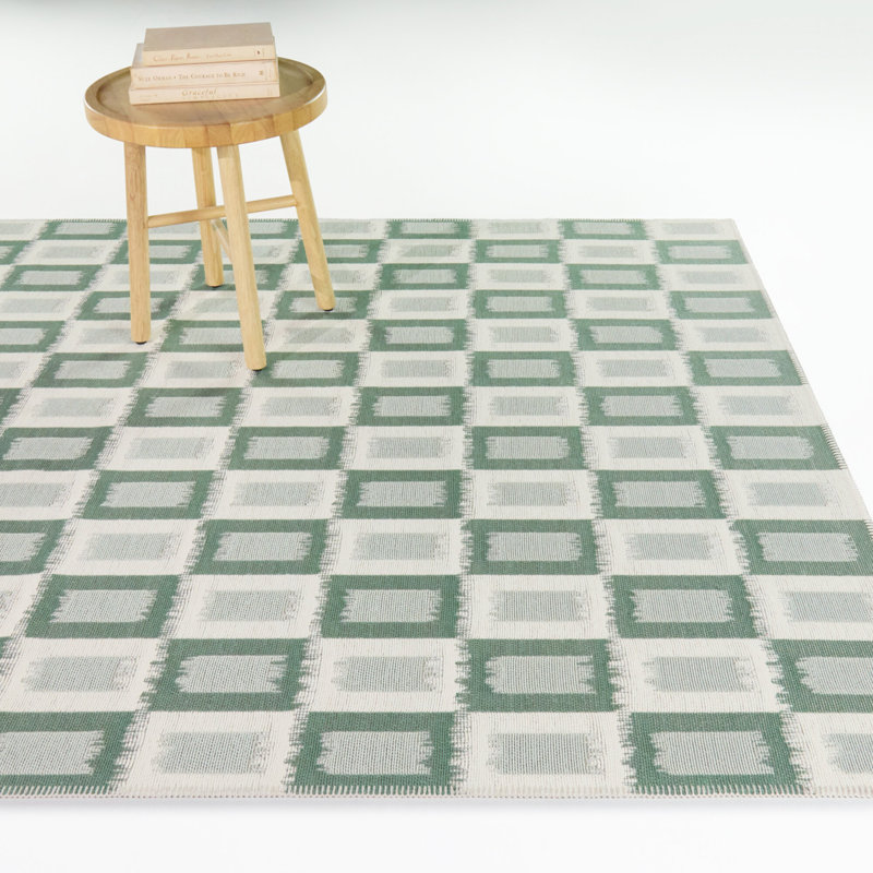 Tapis bleu Borreson, 5 pi 3 po x 7 pi
