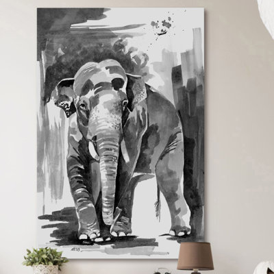 Asian Elephant by Rachel Byler - Wrapped Canvas Painting