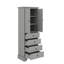 Armoire de rangement chic avec 2 portes et 4 tiroirs pour la salle de bain et le bureau-986823667