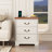 Nightstand With Charging Stand & 3 Drawers(Set Of 2)-312883646