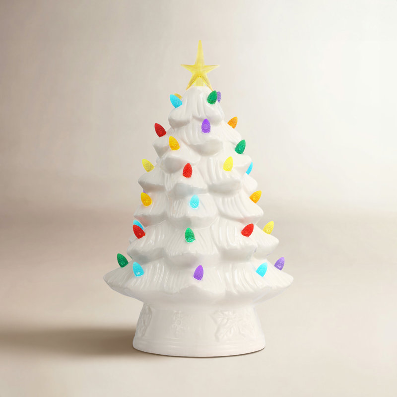 12" Nostalgic Ceramic Tree, White