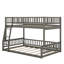 Full XL Over Queen Bunk Bed With Guardrails-347798507