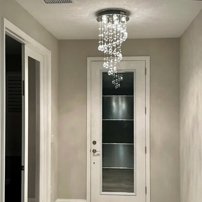 Murrin 5 - Light Unique Geometric Chandelier with Crystal Accents