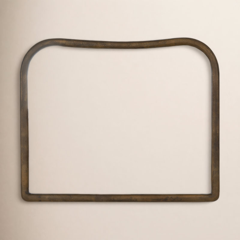 Patz Mantel Mirror, Antiqued Brass