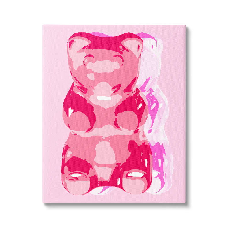 Art moderne sur toile, "Gummy Bear" moderne par Lil 'Rue, H 48 po x l 36 po x P 1,5 po