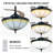42" Vintage Ceiling Fan With Led Light For Dining Room & Living Room