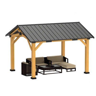 12 pi. L 10 pi. D Pavillon de jardin en bois massif