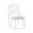 Ladder Back Upholstered Dining Chair in Distressed White
