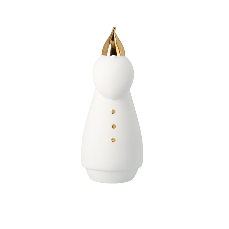 Porcelaine Père Noël avec manteau DEL