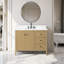 Ensemble de meuble-lavabo autoportant à simple cuve 42 po avec plateau en marbre Lavallon-105245168-105245174