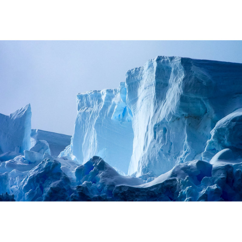 Antarctique Icebergs - Photographie sur toile tendue, H 12 po x l 18 po