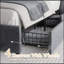 Queen Size Bed Frame With Storage Drawers And Wingback Headboard, Button Tufted Design, Dark Grey-995165028-995165031