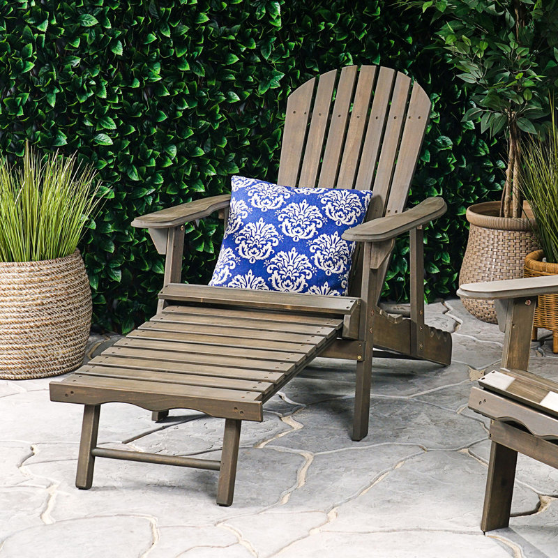 Chaise Adirondack avec lattes traditionnelles, Gris