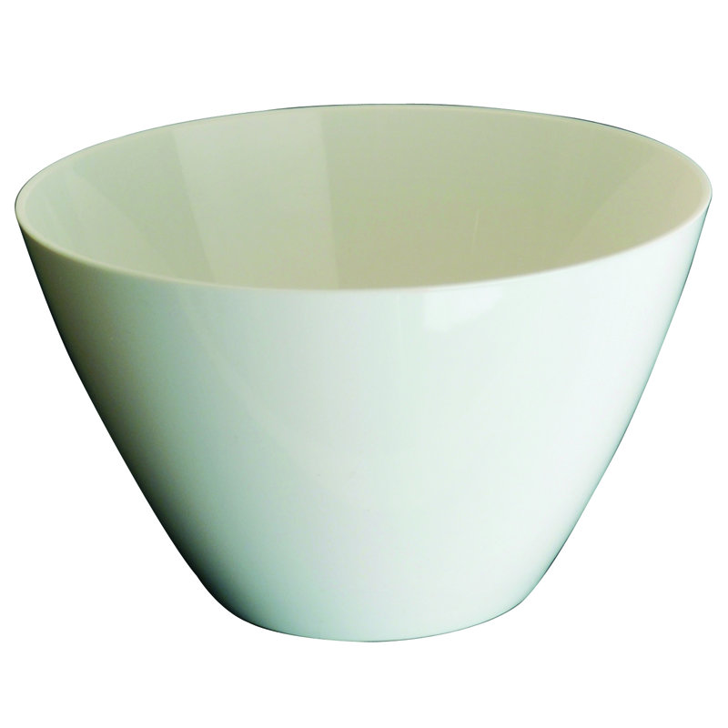 Bol rond en polycarbonate 4,75 po - 12 pièces, Blanc