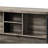 Antique Oak & Sandy Gray Counter Height Table, 6 In. Package Table In Metal Synthetic Wood, 2 Open Compartments