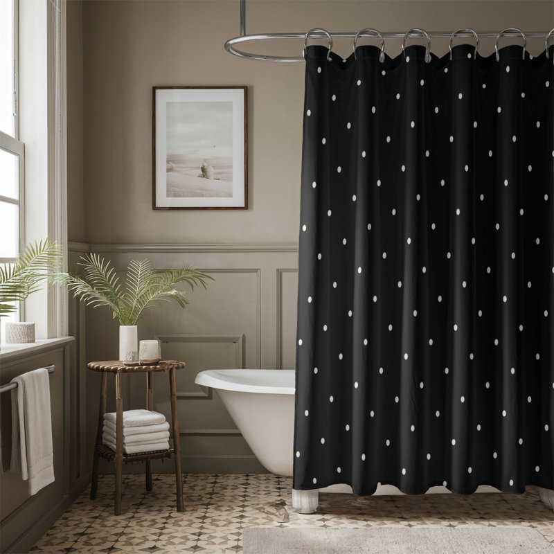 Cercles brun clair - Rideau de douche Premium, H 74 po x l 71 po