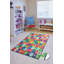 Tapis rectangulaire rouge / vert / bleu en velours tissé à la machine Denn-442335655