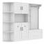Armoire de vestibule multifonctionnelle gauche-droite avec rangement et 4 crochets-330668228