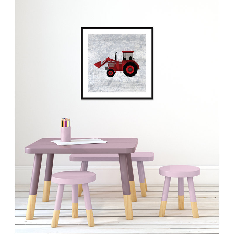 In Red 'Red 3' Wall Decal, Black Box Framed, 26.5" H x 26.5" W x 1.18" D