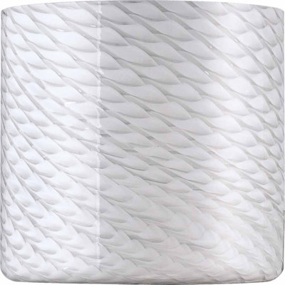 6"H X 6"W White Frit Glass Wide Cylinder Pendant Shade