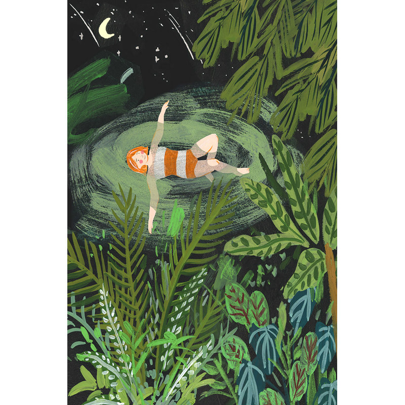Perdus dans le jardin I, H 48 po x l 32 po