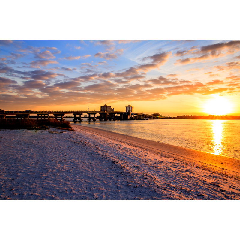 Beach At Sunrise - Wrapped Canvas Print, 30cm H x 46cm W x 3.8cm D