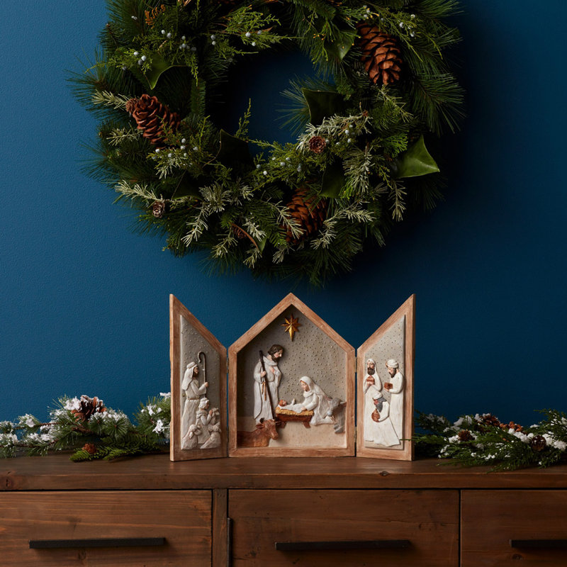 Crèche de Noël en résine