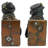 Steampunk Cat and Owl Sculptural Bookends