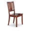 Chaises de salle à manger Dudley - Ensemble de 2 chaises à dossier en lattes, acajou-799018409-690422654