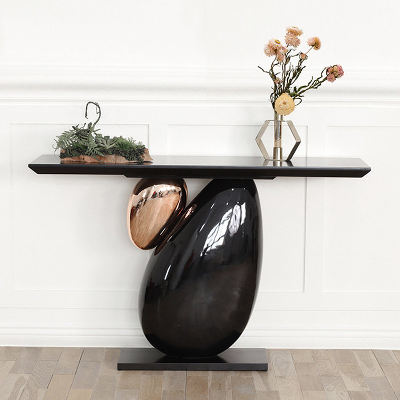 Light luxury simple console table, 34.6" H x 51.2" W x 15.7" D