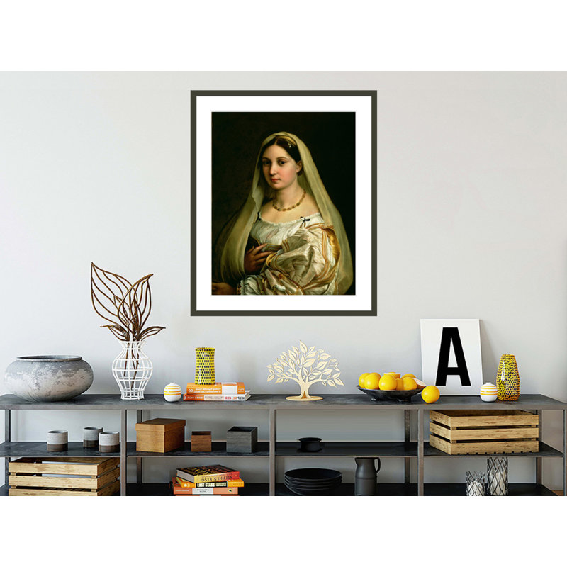 «The Veiled Woman or La Donna Velata» par Raphael, impression giclée sur cadre, H 40,55 po x l 33,5 po