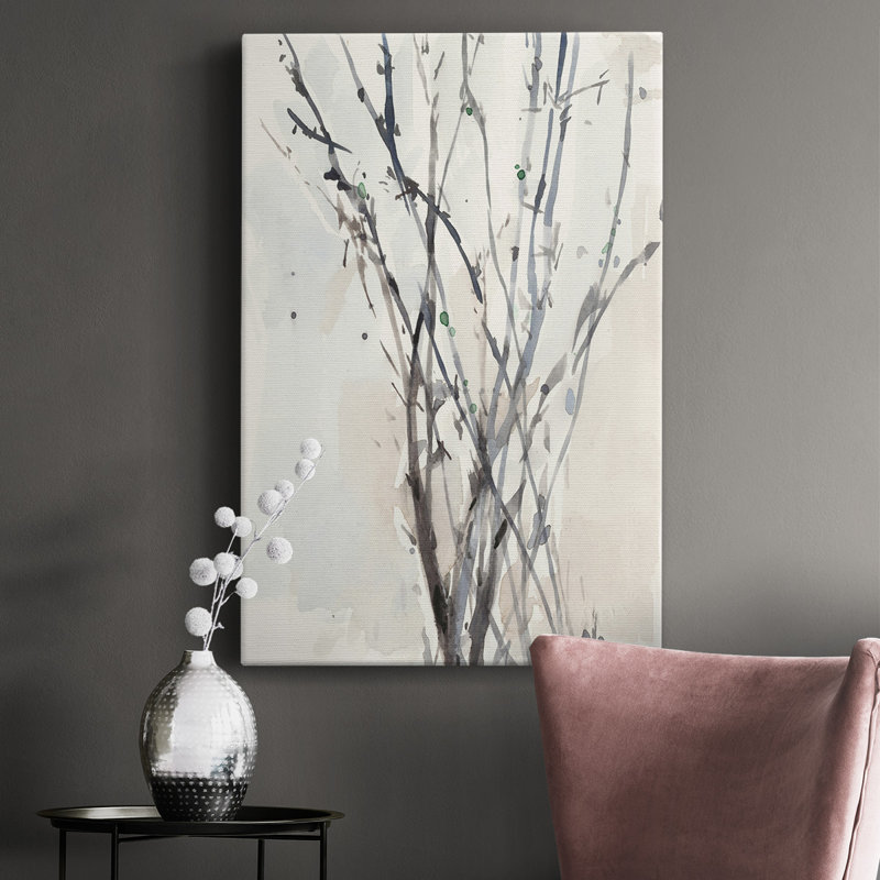 Watercolor Branches II - impression sur toile tendue, H 18 po x l 12 po x P 1 po