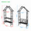 Arche de jardin en métal avec banc H 97,24 po
