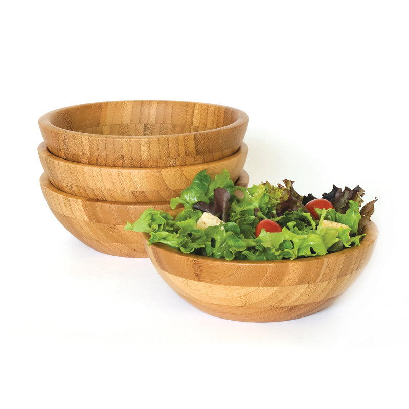 Bamboo Salad Bowl, Small, Set Of 4
