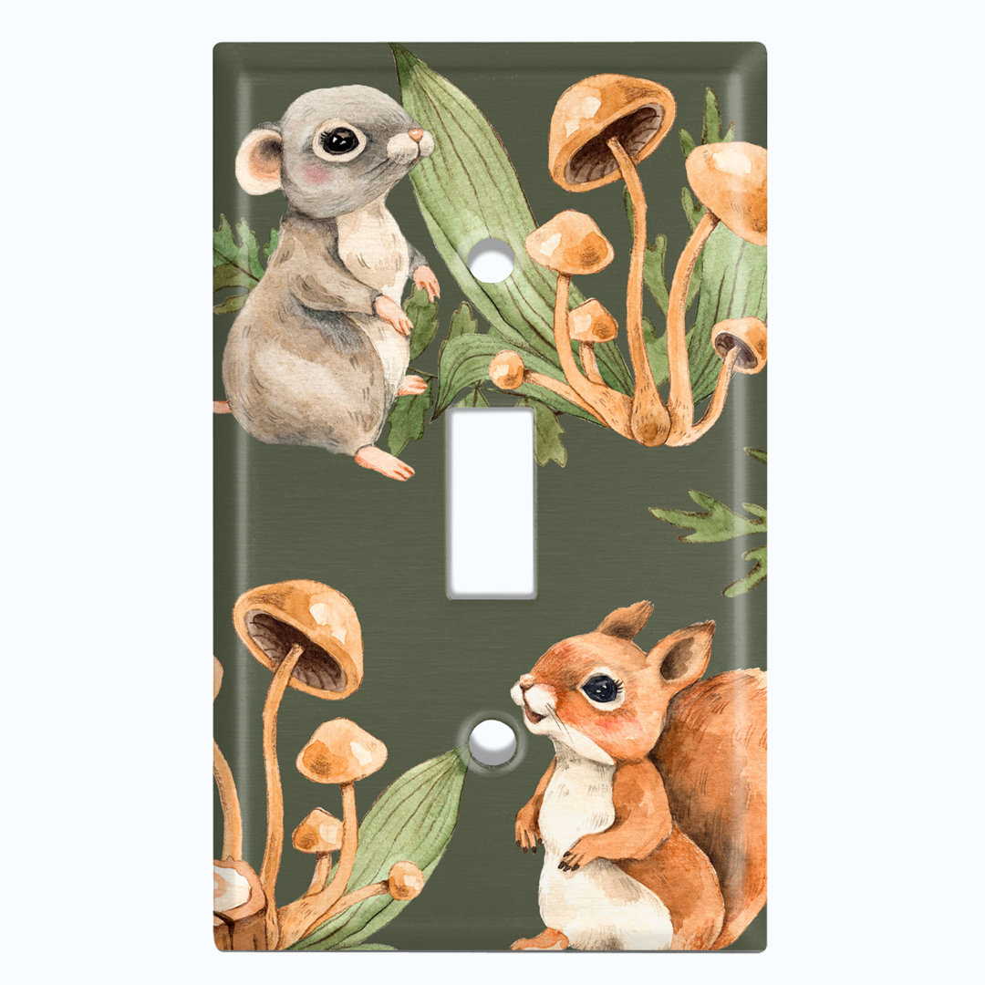 Patterned 1 - Gang Toggle Light Switch Standard Wall Plate WorldAcc