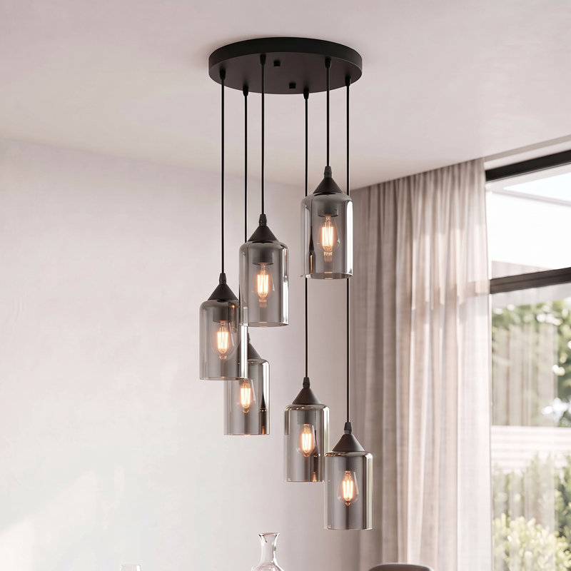 6 - Light Matte Black Pendant