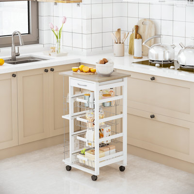Wood Bar Cart