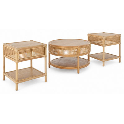 Cynequa Square End Table 3 Piece Living Room Set