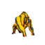 Bronze Color Splash Tie-Dye Gorilla Sculpture