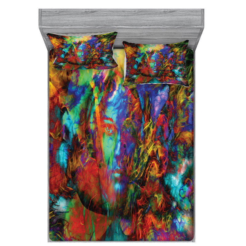 Microfiber Sheet Set, Queen Sheet Set with Fitted Sheet