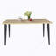 Table de salle à manger moderne de 63 pouces, plateau de table en bois et pieds en fer résistant à la rouille, table de cuisine rectangulaire pour 6 à 8 personnes, design industriel rustique pour la salle à manger, patio (table seulement)