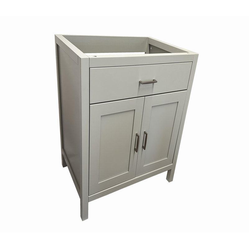 Base de meuble-lavabo simple 24 po Newport seulement, Gris