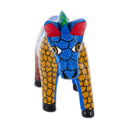  Handmade Charming Donkey Wood Alebrije Figurine