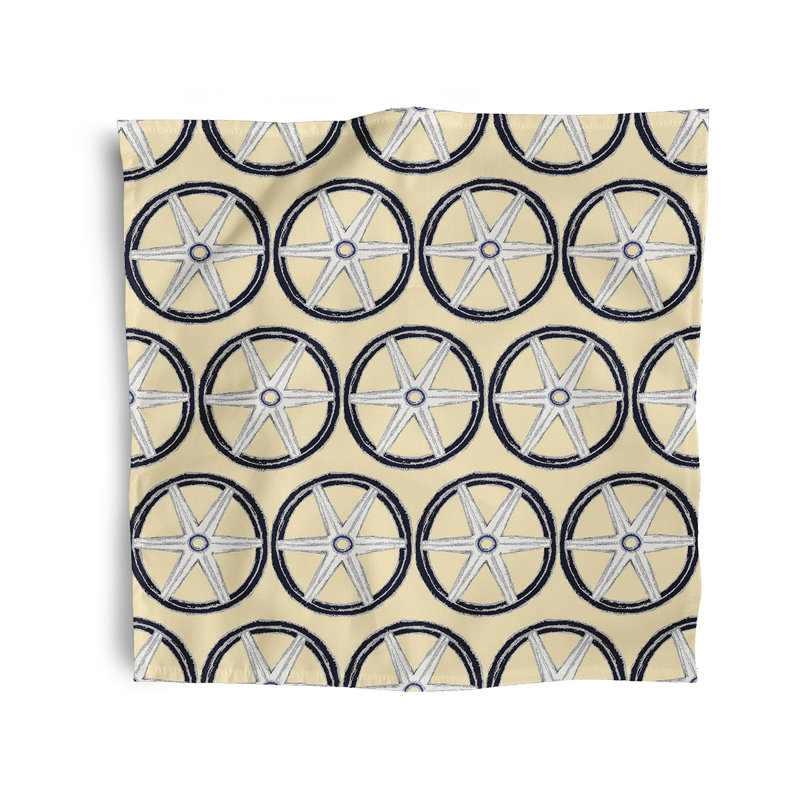 Jetmore Nautical Geo Lines Napkins, Yellow