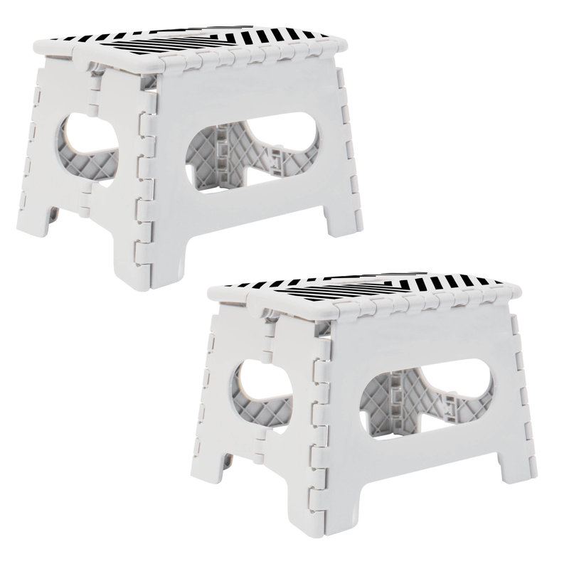 Foldable Step Stool, White